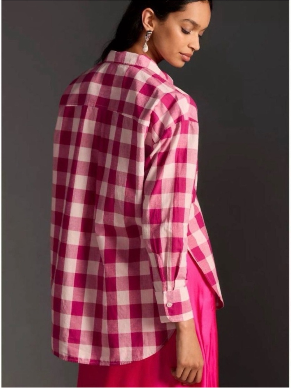 MAEVE buffalo plaid PINK BUTTONDOWN Cotton medium Anthropologie
